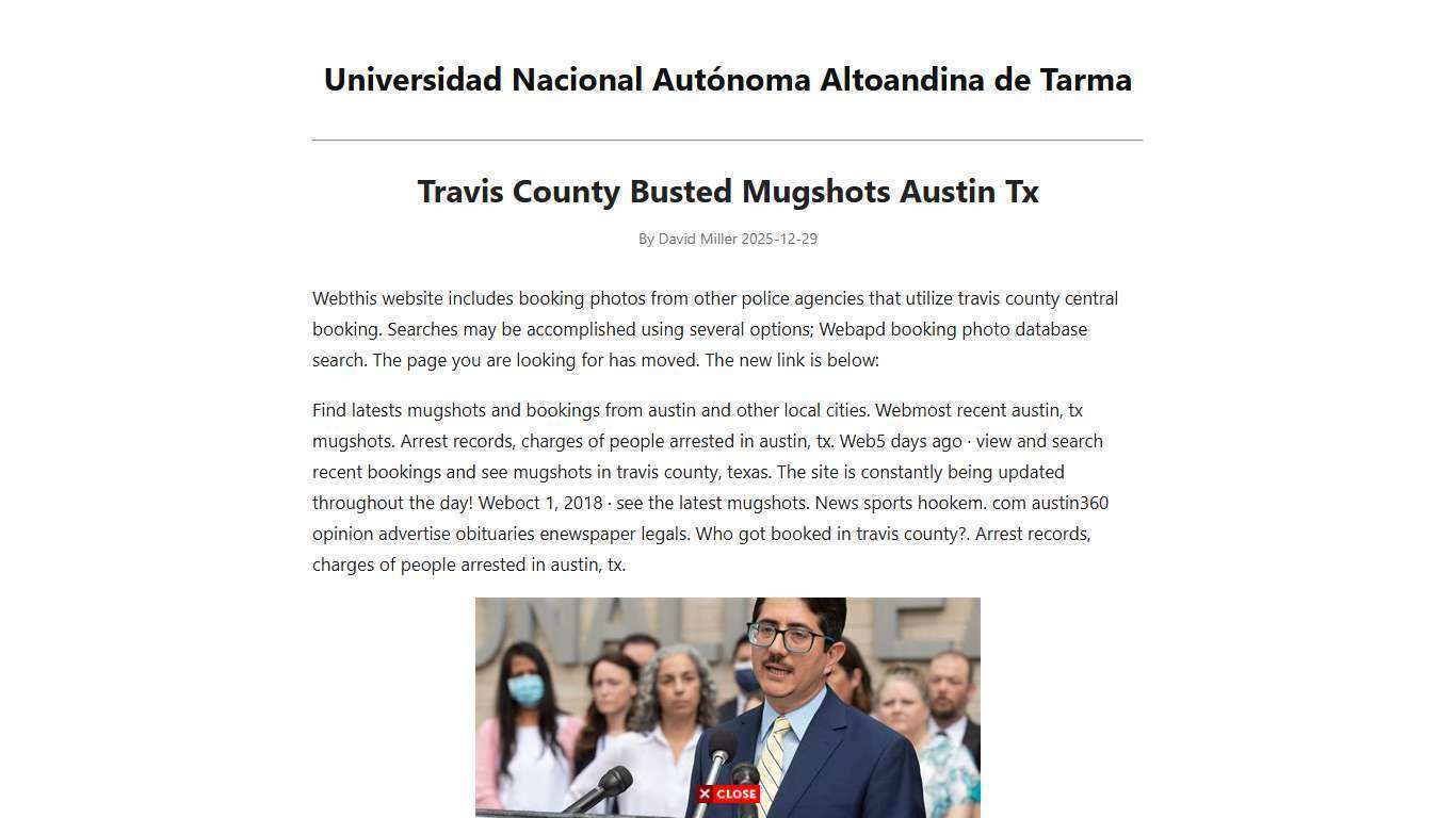 Travis County Busted Mugshots Austin Tx - Universidad Nacional Autónoma Altoandina de Tarma
