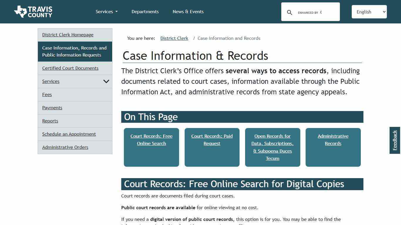 Case Information & Records